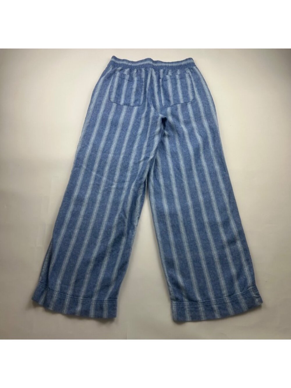 Old Navy Bright Blue Striped Linen Blend Pull On Lounge Pant S - Picture 5 of 6